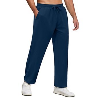 COOFANDY Men's Sweatpants Casual Lounge Cotton Pajama Yoga Pants Open Bottom Straight Sweat Pants