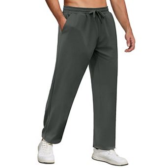COOFANDY Men's Sweatpants Casual Lounge Cotton Pajama Yoga Pants Open Bottom Straight Sweat Pants