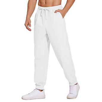 COOFANDY Men's Linen Casual Pants Lightweight Jogger Elastic Waist Drawstring Yoga Beach Pants