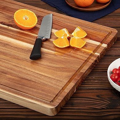 Acacia Wood Cutting Board, Thicken Butcher Block, Multipurpose Chopping Board