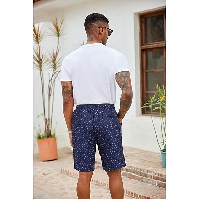 COOFANDY Men's Casual Shorts Classic Fit 7inch Elastic Waist Drawstring Summer Walking Shorts