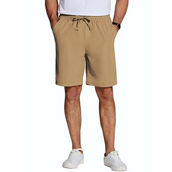 COOFANDY Men's Casual Shorts Classic Fit 7inch Elastic Waist Drawstring Summer Walking Shorts