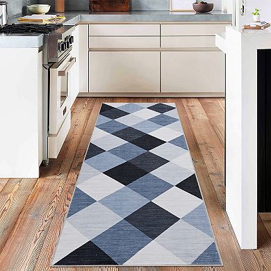 ANIXOL Plaid Non-Slip Runner Rug