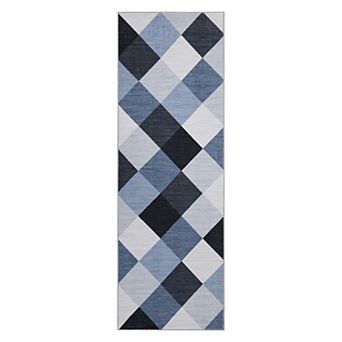 ANIXOL Plaid Non-Slip Runner Rug