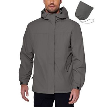 COOFANDY Mens Rain Jacket Waterproof With Hooded Lightweight Packable Raincoat Windbreaker Travel
