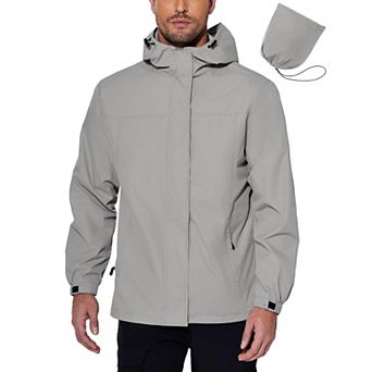 COOFANDY Mens Rain Jacket Waterproof With Hooded Lightweight Packable Raincoat Windbreaker Travel