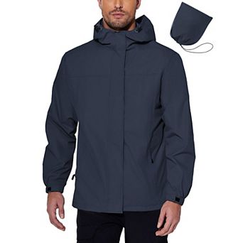 COOFANDY Mens Rain Jacket Waterproof With Hooded Lightweight Packable Raincoat Windbreaker Travel