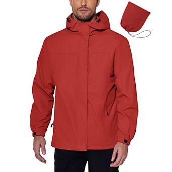 COOFANDY Mens Rain Jacket Waterproof With Hooded Lightweight Packable Raincoat Windbreaker Travel