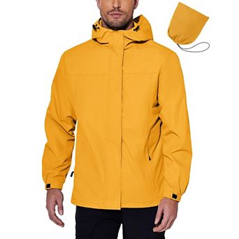 COOFANDY Mens Rain Jacket Waterproof With Hooded Lightweight Packable Raincoat Windbreaker Travel
