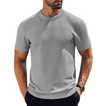 COOFANDY Men's Crew Neck T-Shirts Waffle Knit Short Sleeve Shirts Casual Stylish Tee Shirts