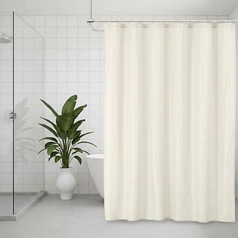 100% Waterproof Fabric Shower Curtain Liner with Magnets, Washable