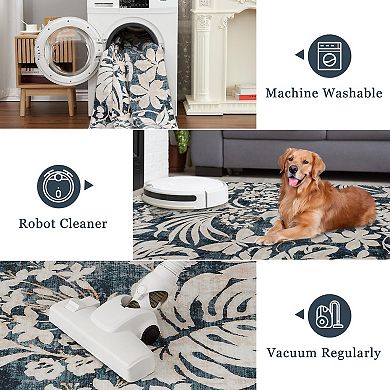 ANIXOL Botanical Non-Slip Area Rug