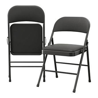 2 Pack Portable Folding Chairs with Padded Cushions