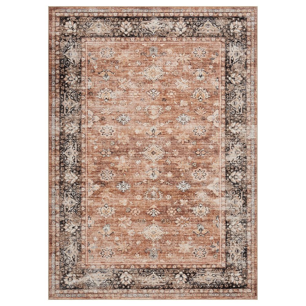 ANIXOL Vintage Floral Washable Area Rug