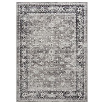ANIXOL Vintage Floral Washable Area Rug