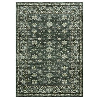 ANIXOL Vintage Floral Washable Area Rug