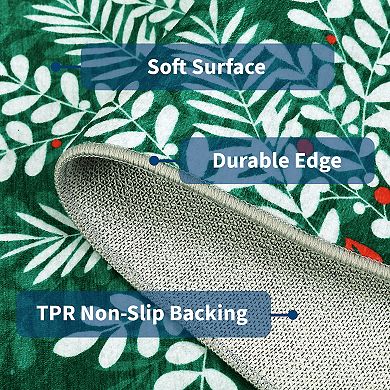 ANIXOL Christmas Snowflake Washable Area Rug