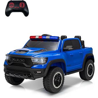 Licensed RAM 12V Kids Ride On Truck, Remote Control Pickup, LED Lights, Music