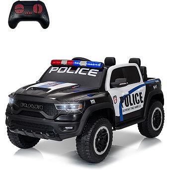 Licensed RAM 12V Kids Ride On Truck, Remote Control Pickup, LED Lights, Music