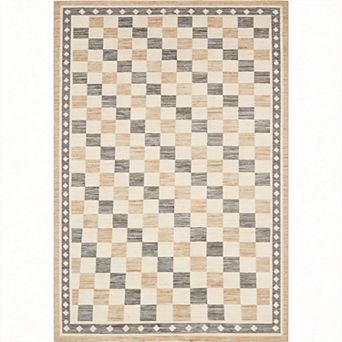 ANIXOL Checkered Washable Area Rug