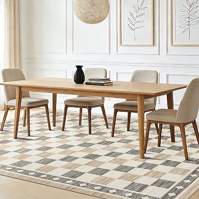 ANIXOL Checkered Washable Area Rug