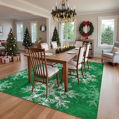 ANIXOL Christmas Snowflake Area Rug