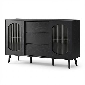 ANIXOL Fluted Glass Buffet Cabinet