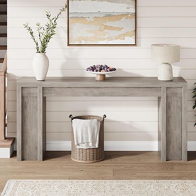 70.8" Console Table, Long Sofa Table, Hall Table, Thick Wood Design for Living Room, Hallway