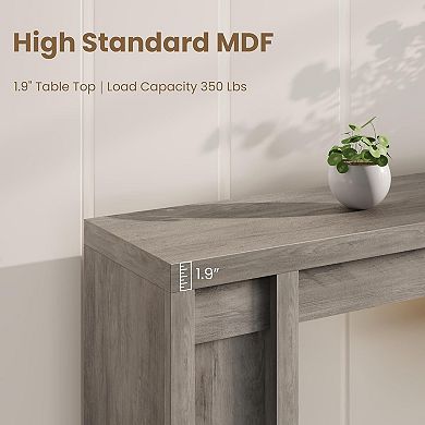 70.8" Console Table, Long Sofa Table, Hall Table, Thick Wood Design for Living Room, Hallway