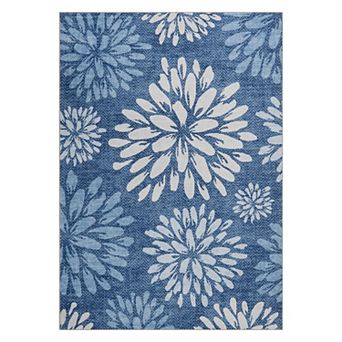 ANIXOL Non-Slip Washable Floral Area Rug
