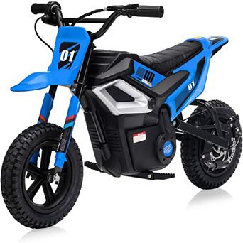 24V Kids Electric Dirt Bike, 350W Mini Off-Road Motorcycle, 12” Fat Tires, Up to 14 MPH