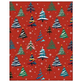 ANIXOL Christmas Snowy Forest Rug