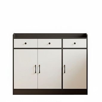 47'' Sideboard Buffet Cabinet - Adjustable Shelves, Wooden Cupboard with 3 Drawers