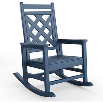Outdoor Rocking Chair for Patio & Deck, Heavy Duty Porch Rocker, 380 lb Capacity