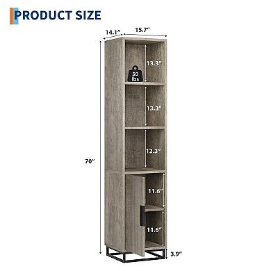 ANIXOL Tall Narrow Storage Cabinet with Door