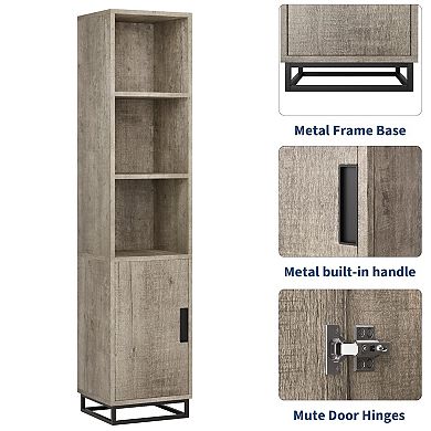 ANIXOL Tall Narrow Storage Cabinet with Door