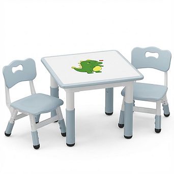 ANIXOL Adjustable Kids Table and 2 Chairs Set