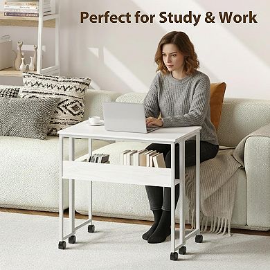 ANIXOL Folding Rolling Desk with Shelf