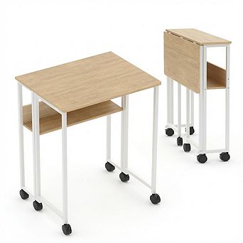 ANIXOL Folding Rolling Desk with Shelf