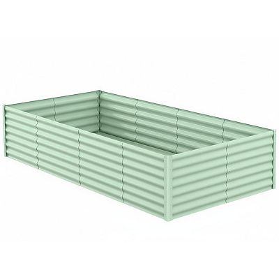 842FT Raised Garden Bed,Galvanized Metal Raised Garden Beds Outdoor,  Large Outdoor Planters Garden