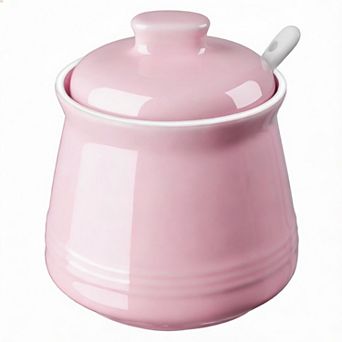 12oz Ceramic Sugar Bowl with Lid & Spoon
