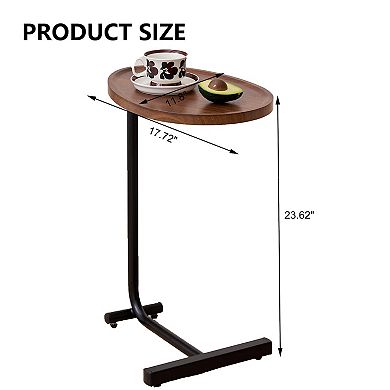 Homy Casa C-Shaped Metal Side Table, Small Sofa & Bedside Table