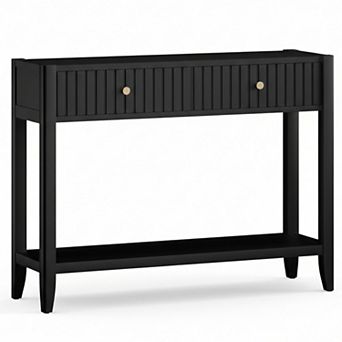 Homy Casa Console Table with Drawers and Storage Shelf, Narrow Entryway Sofa Table