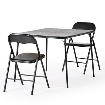 Homy Casa Compact Folding Dining Table Set with Chairs, Design for Kitchen or Dining Area