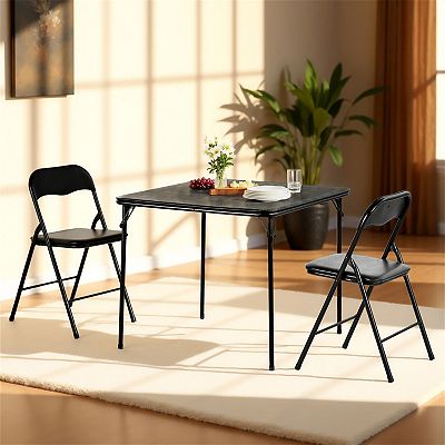 Homy Casa Compact Folding Dining Table Set with Chairs, Design for
