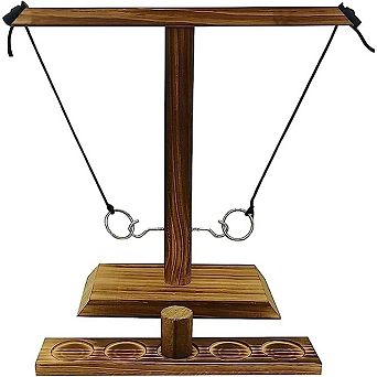 Bolaball Ring Toss Game for Adults & Kids, Wooden Ring Set Yard Games & Party Games