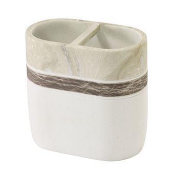 IZOD Tidal Toothbrush Holder with Decorative Marble Design
