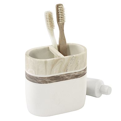 IZOD Tidal Toothbrush Holder with Decorative Marble Design