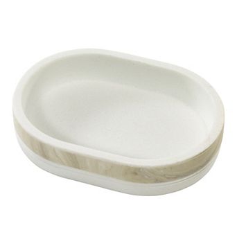 IZOD Tidal Soap Dish with Marble-Look Design