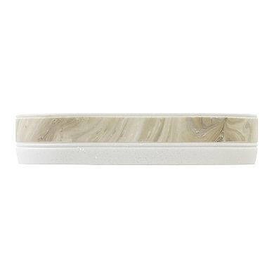 IZOD Tidal Soap Dish with Marble-Look Design